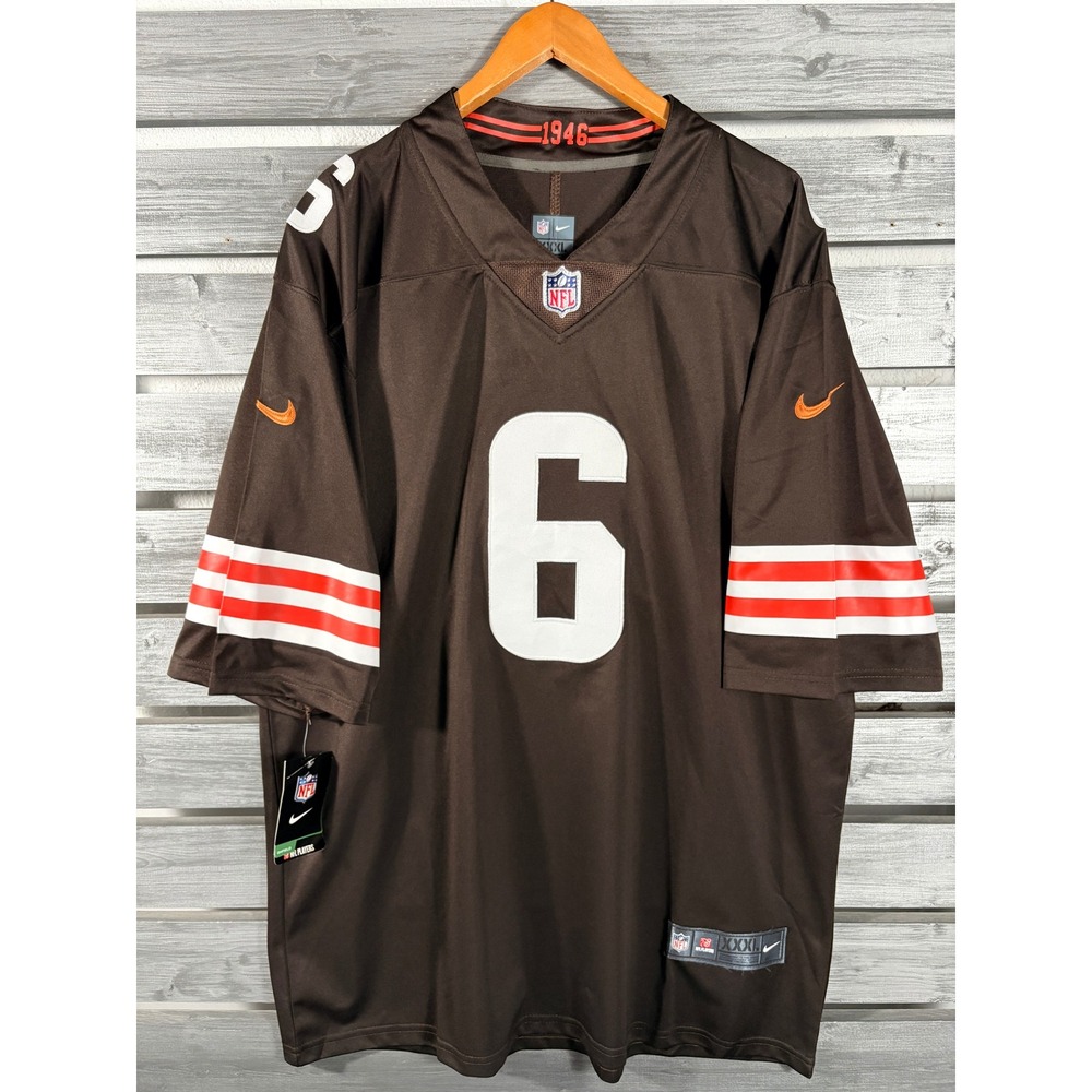 Nike NFL Cleveland Browns Baker Mayfield #6 Jersey Mens XXL Brown 1946 NEW